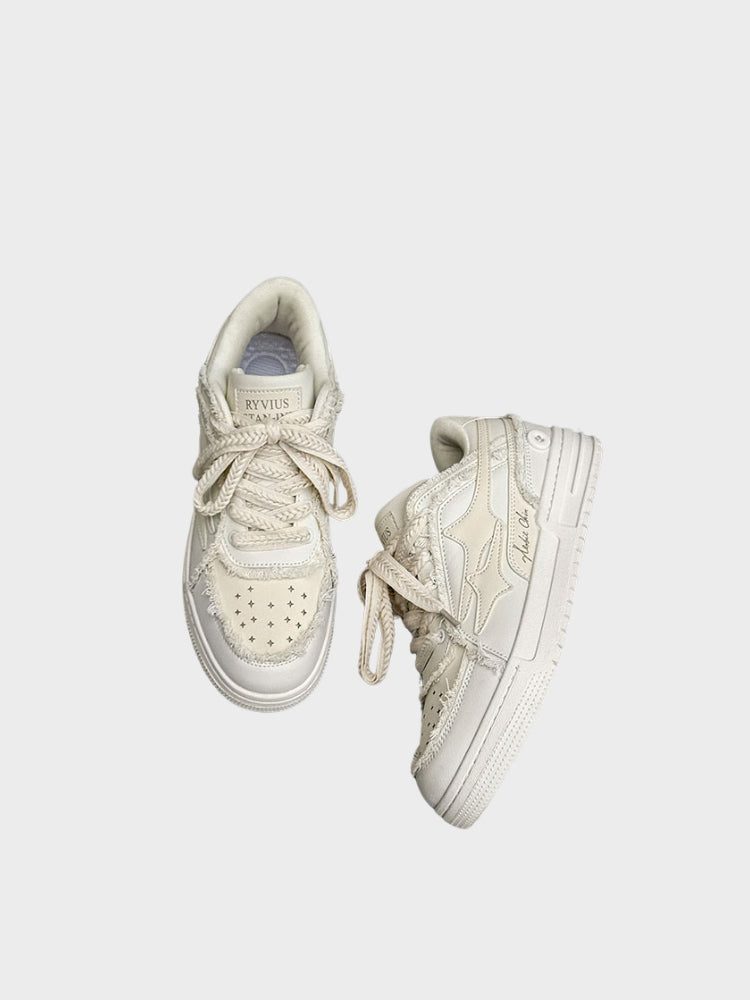 CALVON™ | Stylish Sneakers in Soft Cream