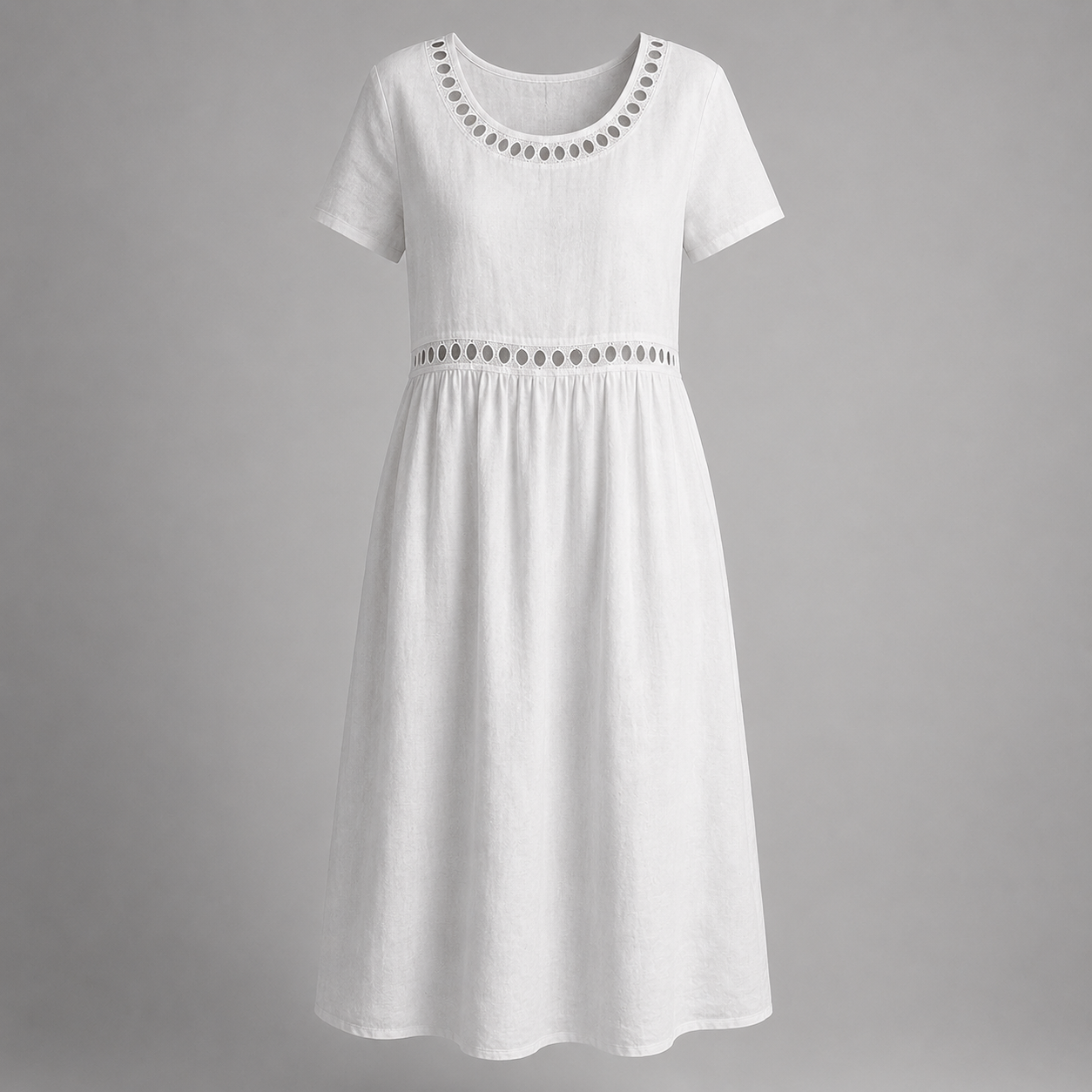 Hazel™ | Women's Elegant Embroidered Linen Dress