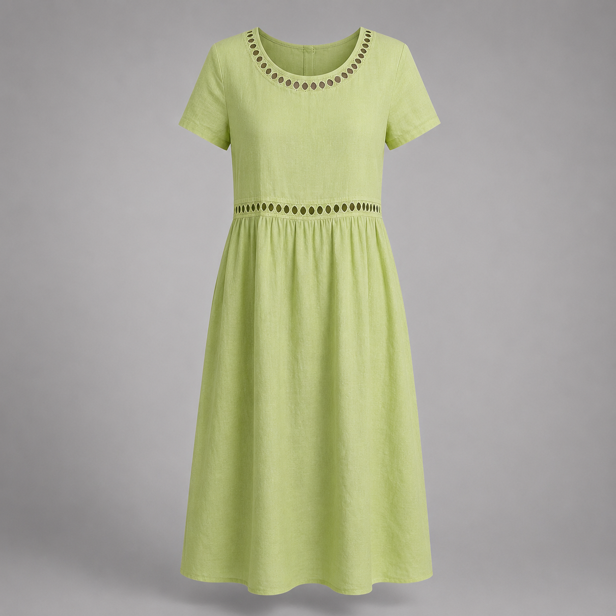 Hazel™ | Women's Elegant Embroidered Linen Dress