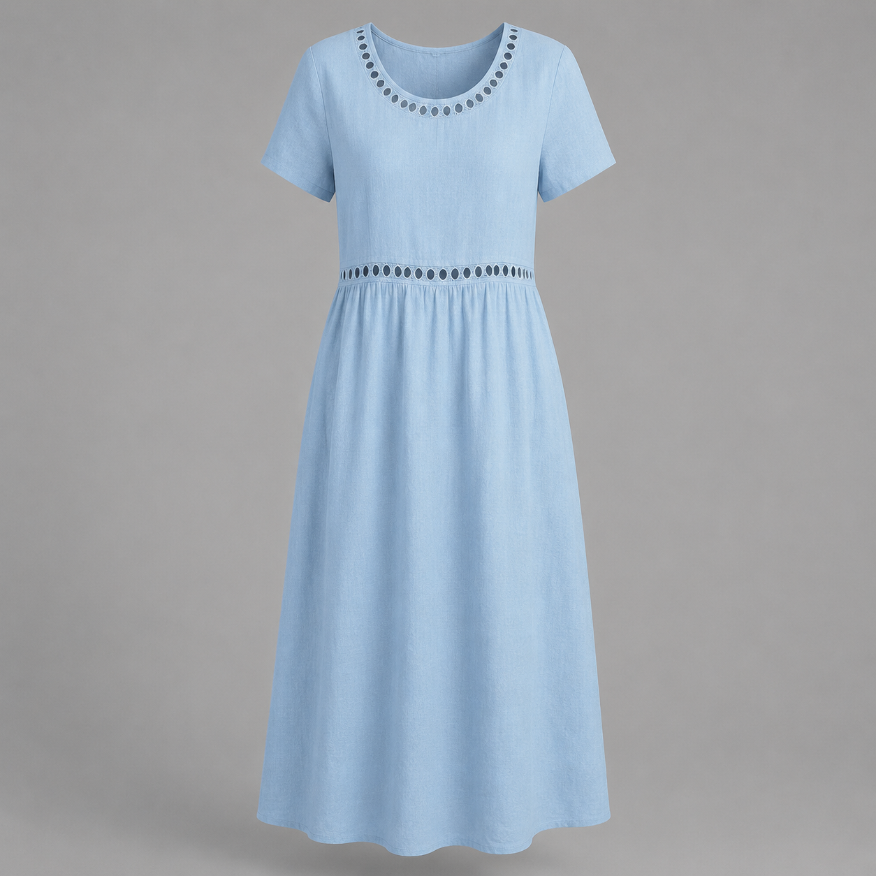 Hazel™ | Women's Elegant Embroidered Linen Dress