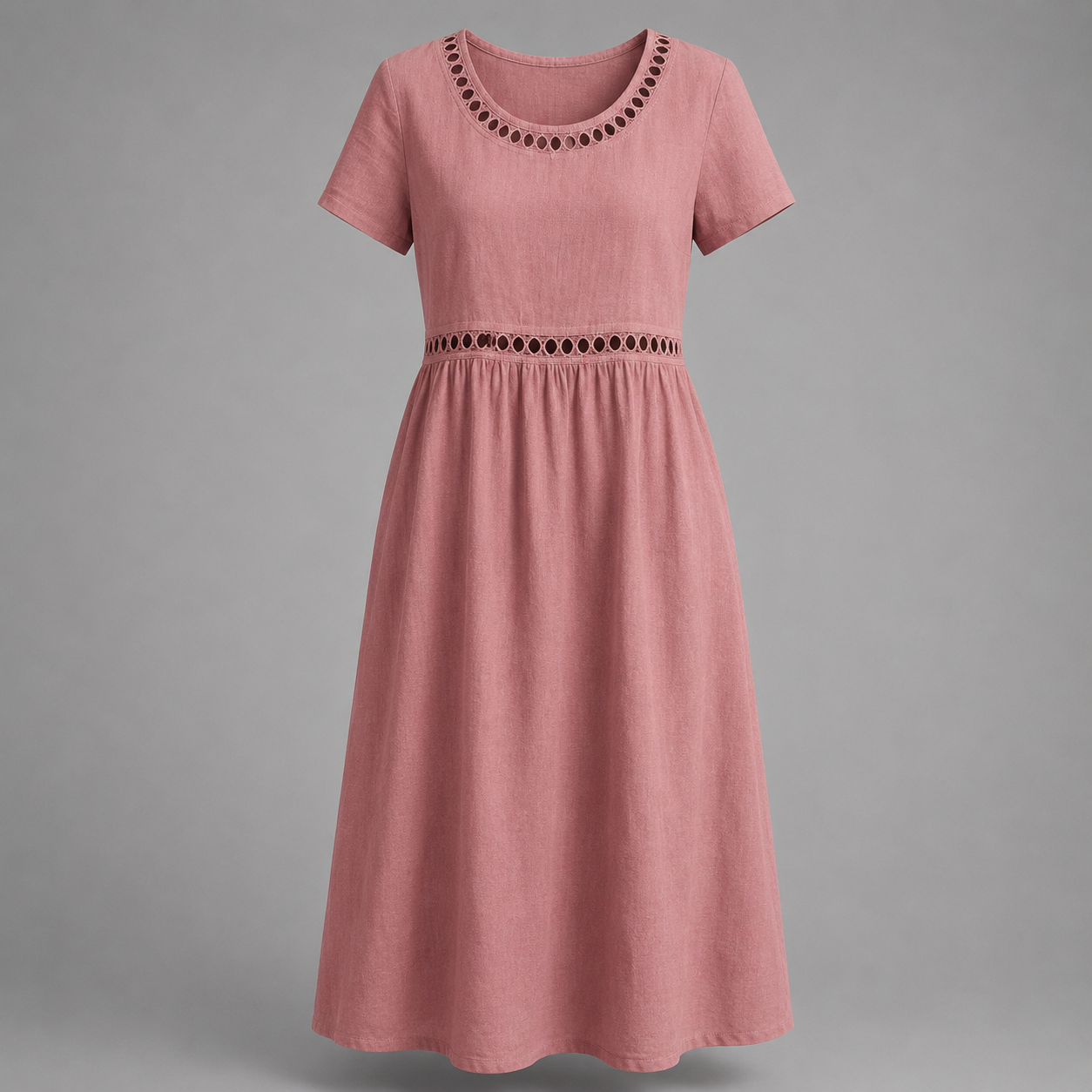 Hazel™ | Women's Elegant Embroidered Linen Dress