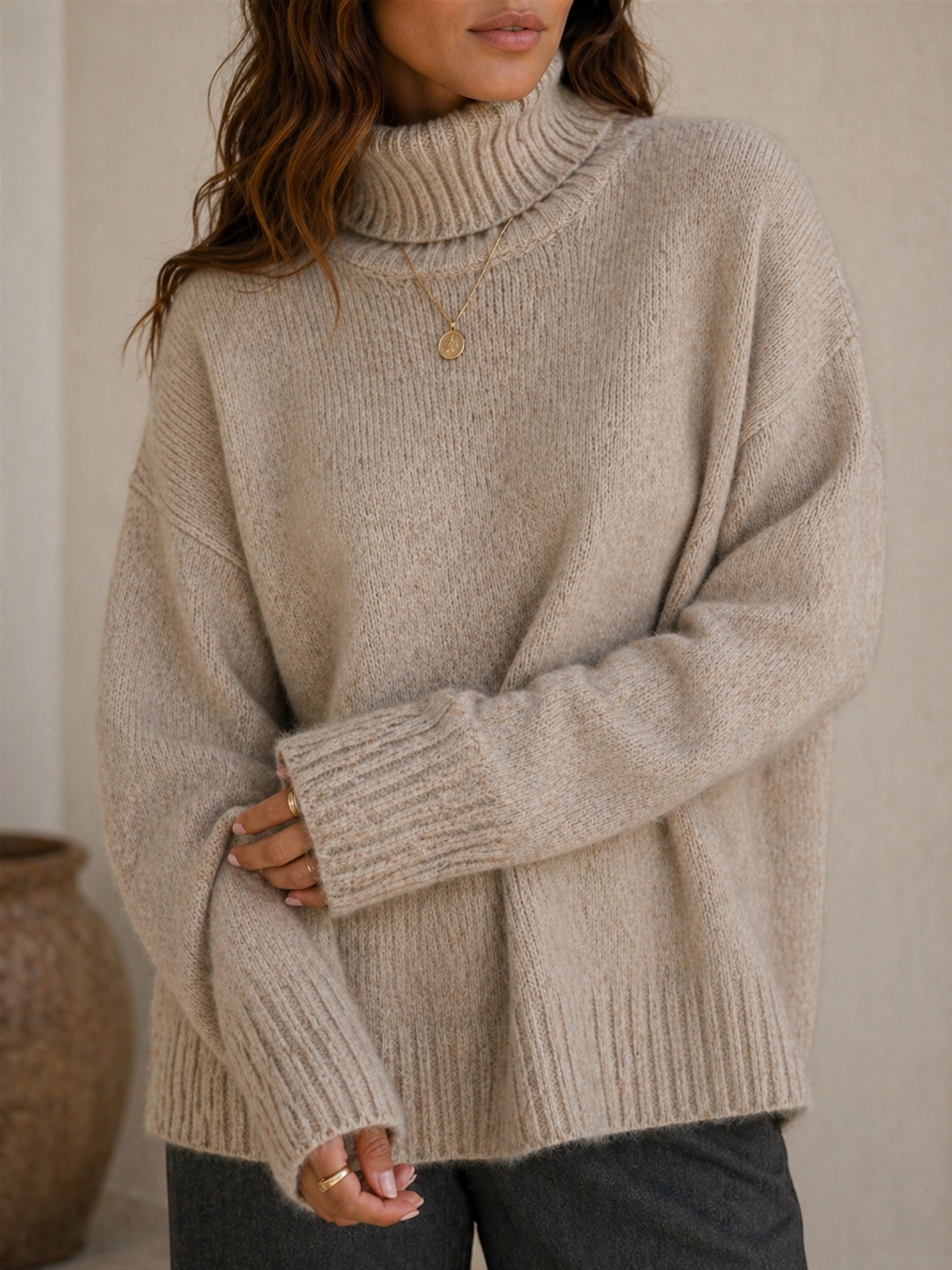 FREJA™ | Wool Roll Neck Jumper
