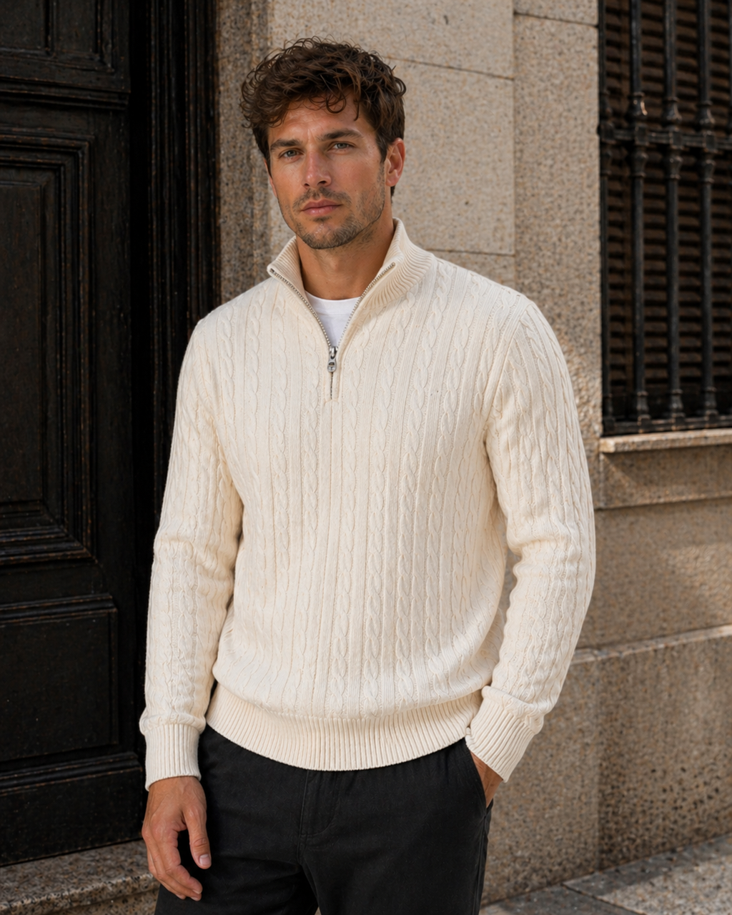 NORDHAVN™ | Cable Knit Jumper with Premium Zip