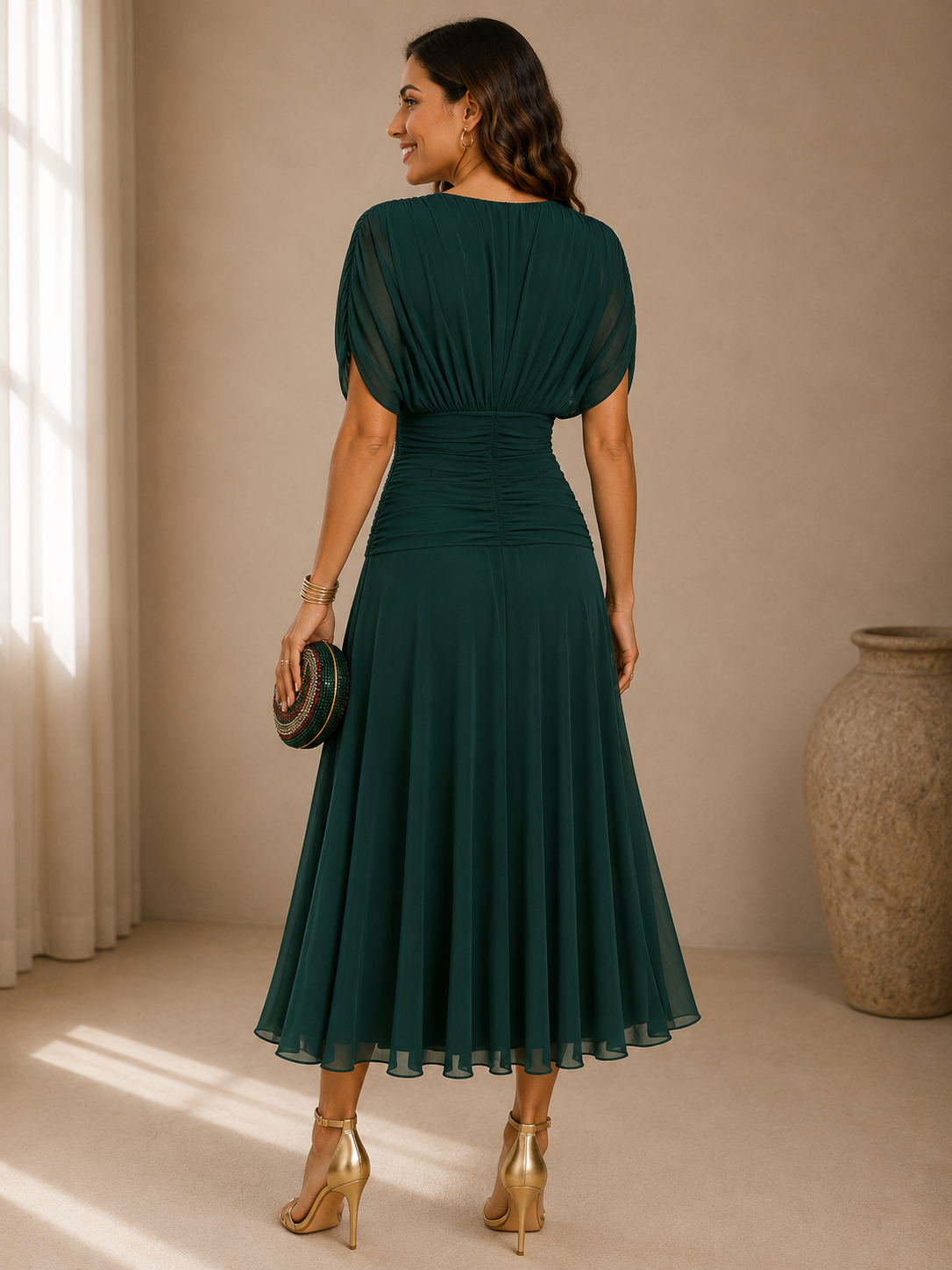 AVERIA™ | Elegant Floral Print Maxi Dress