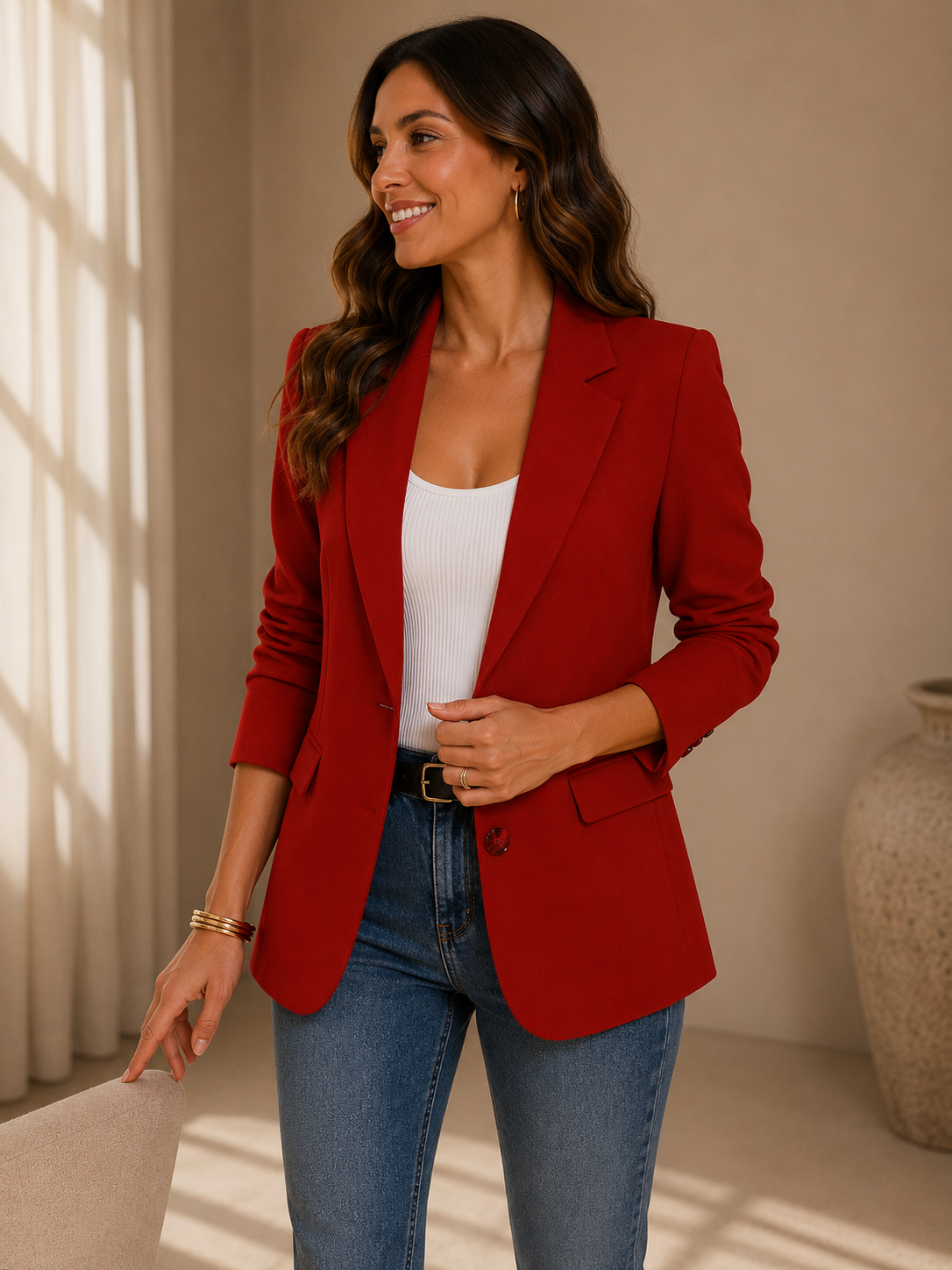 ELORIA™ | Timeless Blazer in Soft Rose