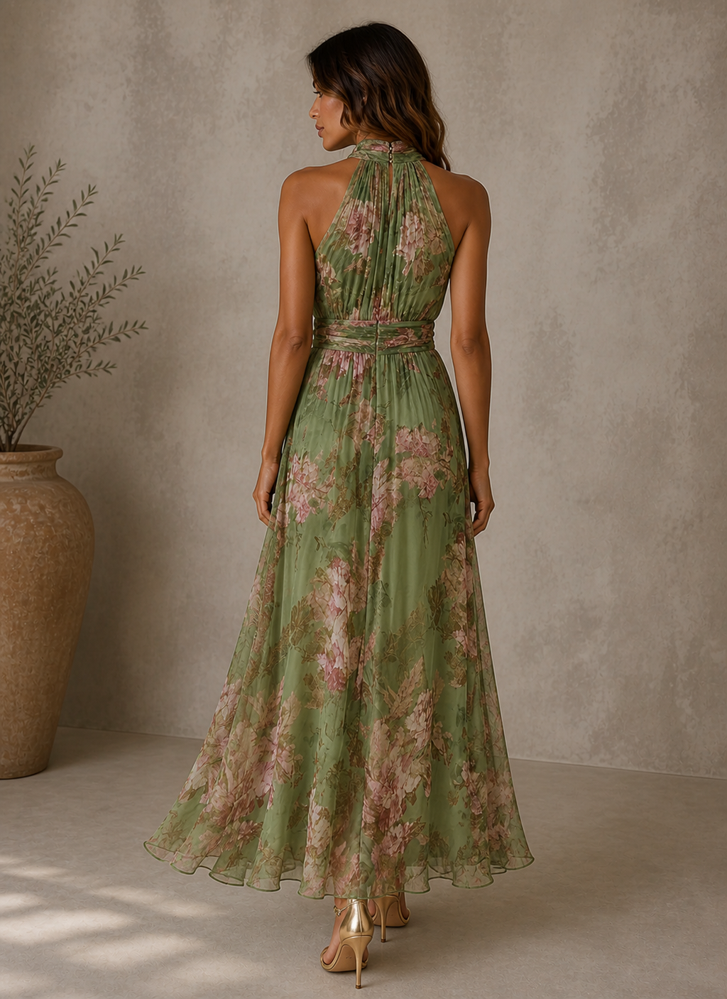 ELIRA™ | Elegant Floral Print Maxi Dress