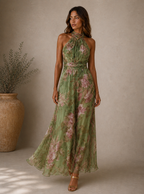 ELIRA™ | Elegant Floral Print Maxi Dress