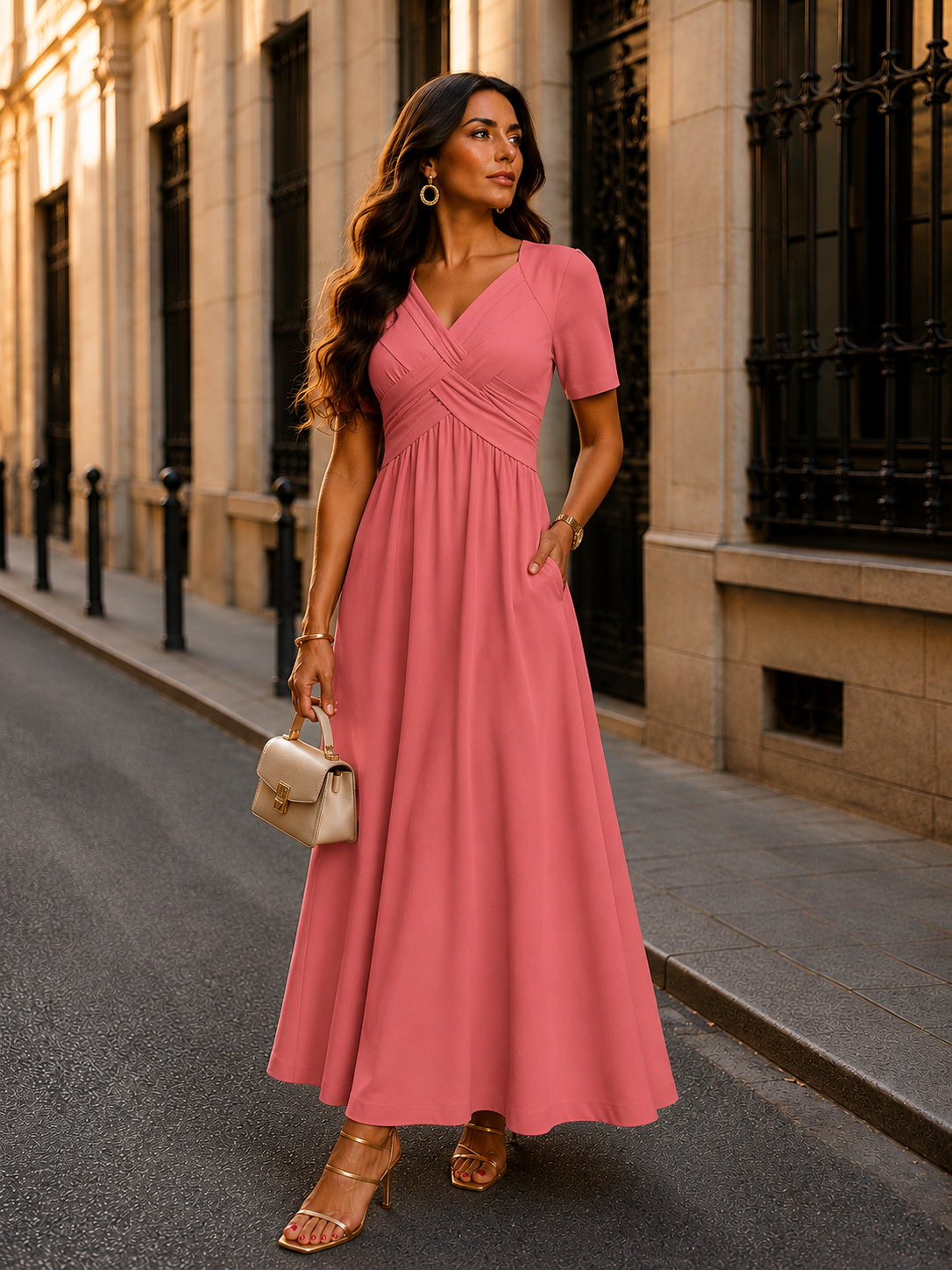 ISADORA | Elegant A-Line Midi Dress
