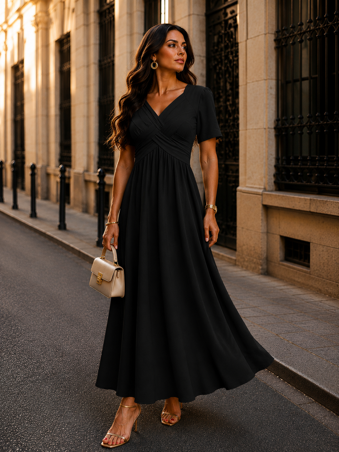 ISADORA | Elegant A-Line Midi Dress