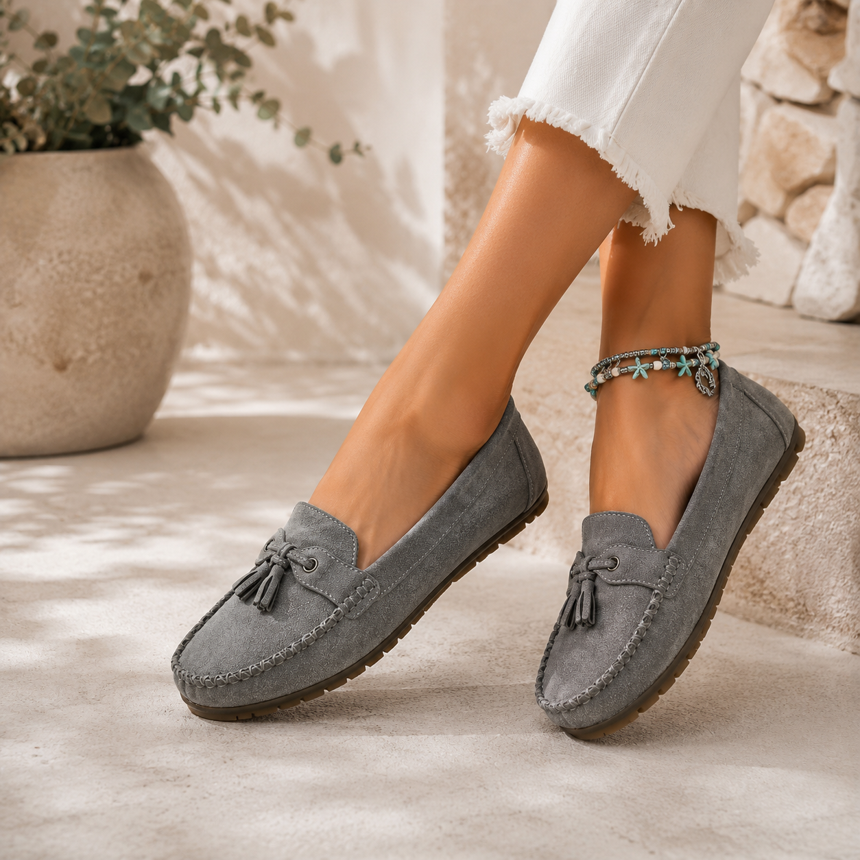NADIRA™ | Classic Loafers with Tassel Detail