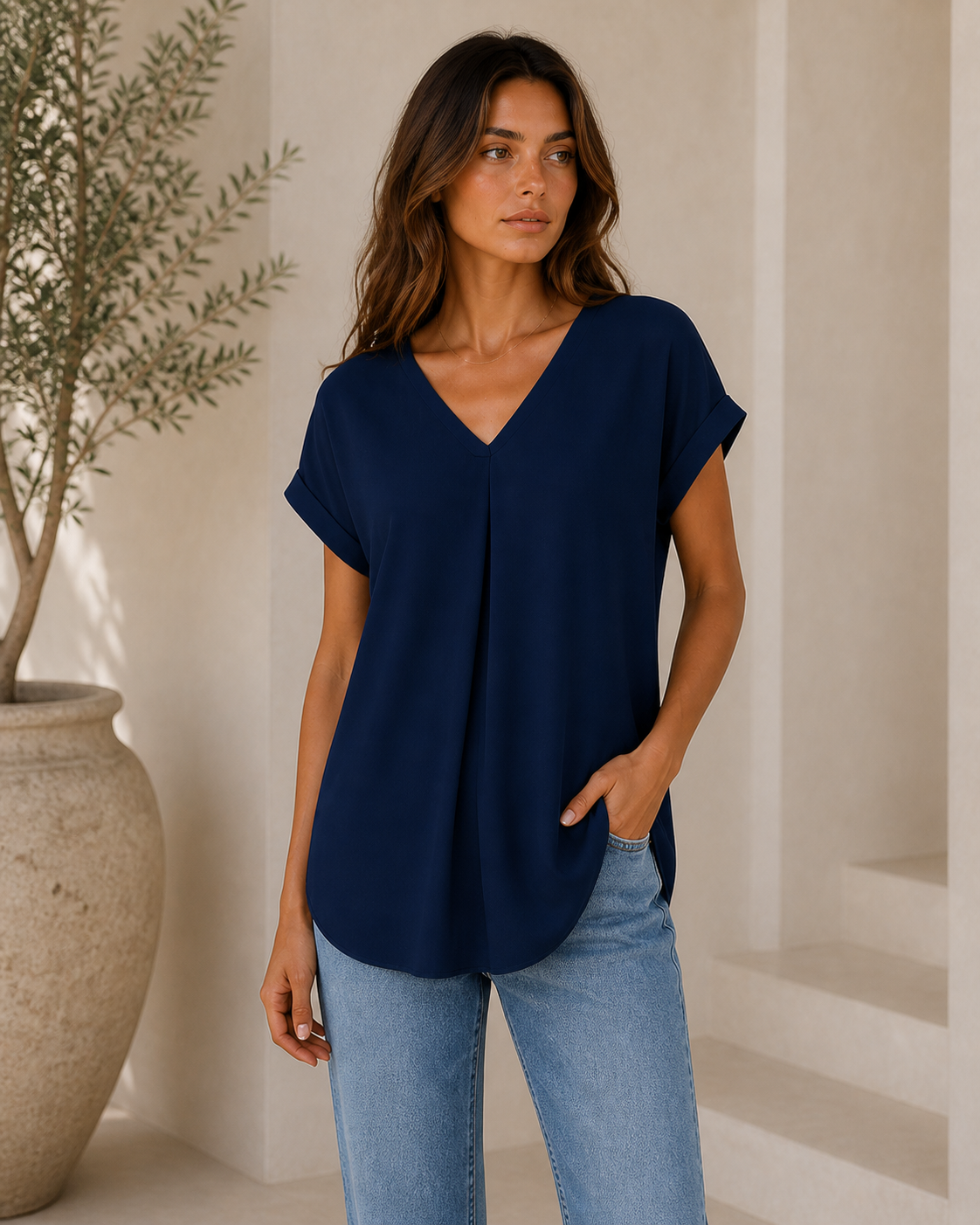 SELIRA™ | Casual Patchwork T-Shirt with a Relaxed Fit